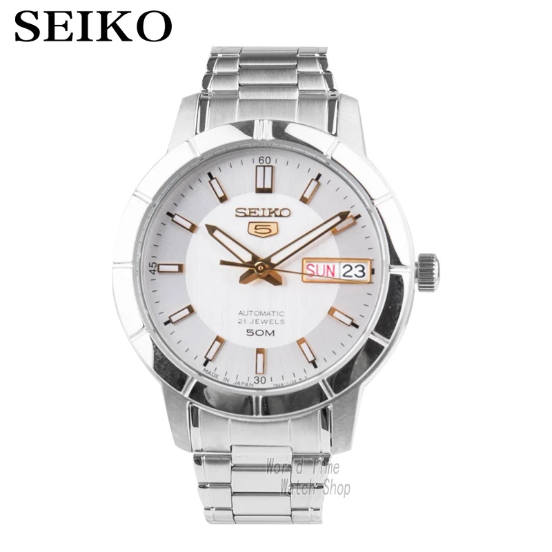 Seiko часы мужские 5 автоматические часы Топ люксовый бренд спортивные мужские часы набор Мужские часы водонепроницаемые часы relogio masculino SNZG15J1 - Цвет: SNK897J1-A