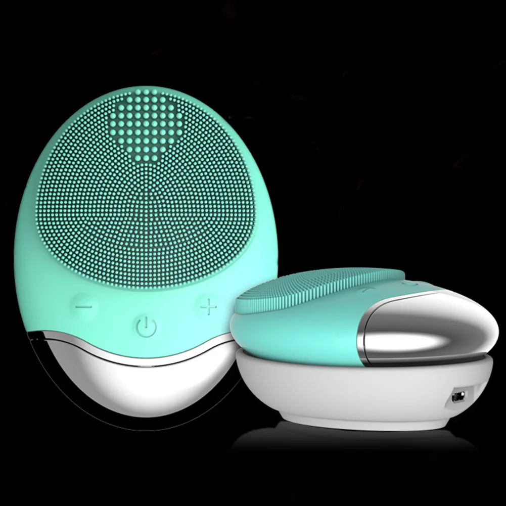 Bamboo Charcoal Cleanser Makeup Massage Deep Cleaning Facial Cleansing Brush Silicone Adjustable Mini Safe Skin Care Electric | Красота и