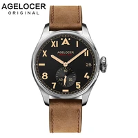 agelocer brand men watches luxury waterproof pilot automatic watch 316l stainless steel mechanical mens watch relogio masculino