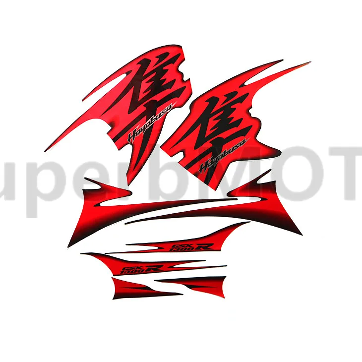 Для Suzuki Hayabusa GSXR1300R GSXR 1300R 2008 2009 2010 2011 2012 2013 наклейка на обтекатель комплект Аксессуары для мотоциклов Стикеры - Цвет: Красный