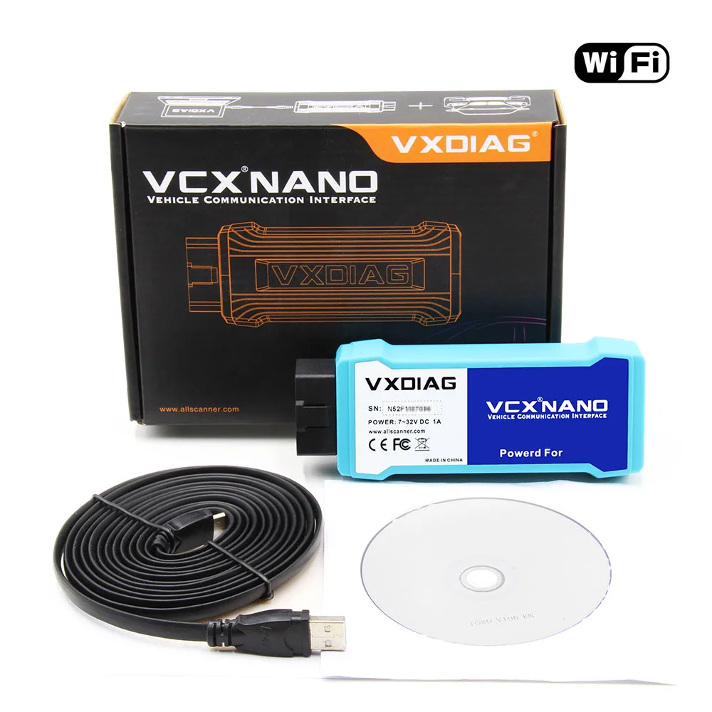 WIFI For G-M VXDIAG VCX NANO для Tis techstem V14.00.018 для JLR SDD V158 ODIS V5.1.5 OBD OBD2 автомобильный диагностический инструмент OBD2 wifi автоматический сканер - Цвет: WIFI For G-M