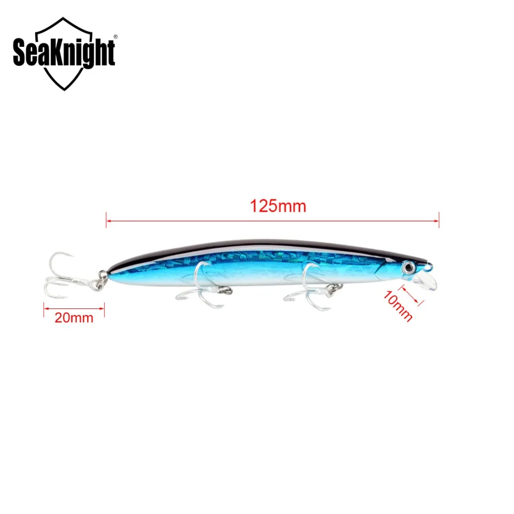 SeaKnight SK008 набор рыболовных приманок гольян 8 шт. 20 г 125 мм 0,3-0,9 м длинный Литой гольян большая плавающая твердая приманка рыболовные снасти