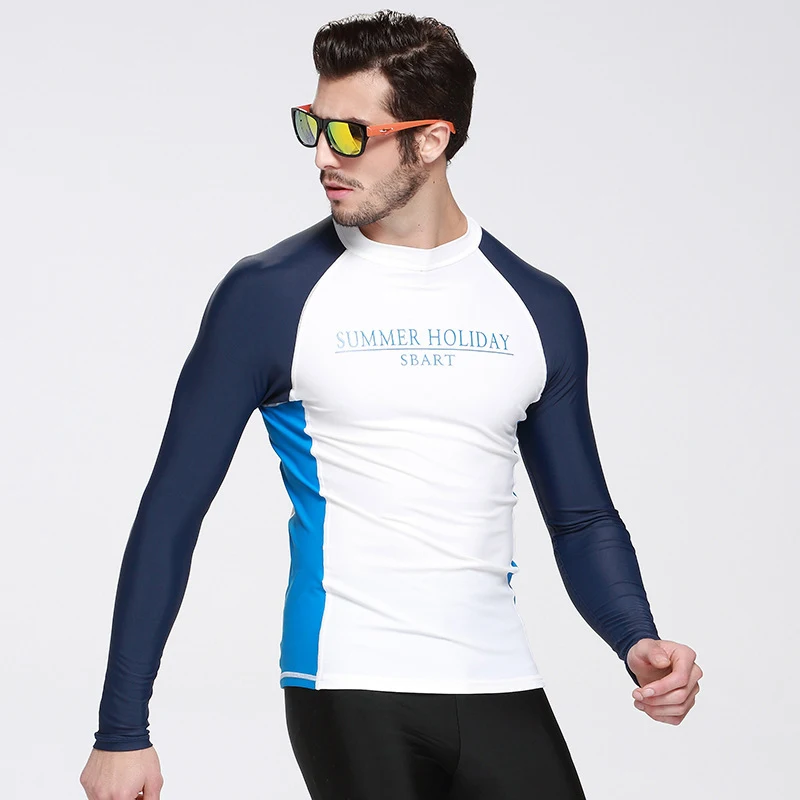 2017 Горячая Распродажа длинный рукав купальный костюм Рашгард мужская женская