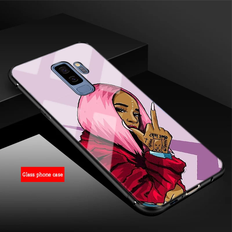 Жутким черепом сотовый Чехол из закаленного стекла для телефона для samsung Galaxy A6 A6S A8 A8S J6 J8 S8 S9 S10 PLUS, NOTE 8, 9