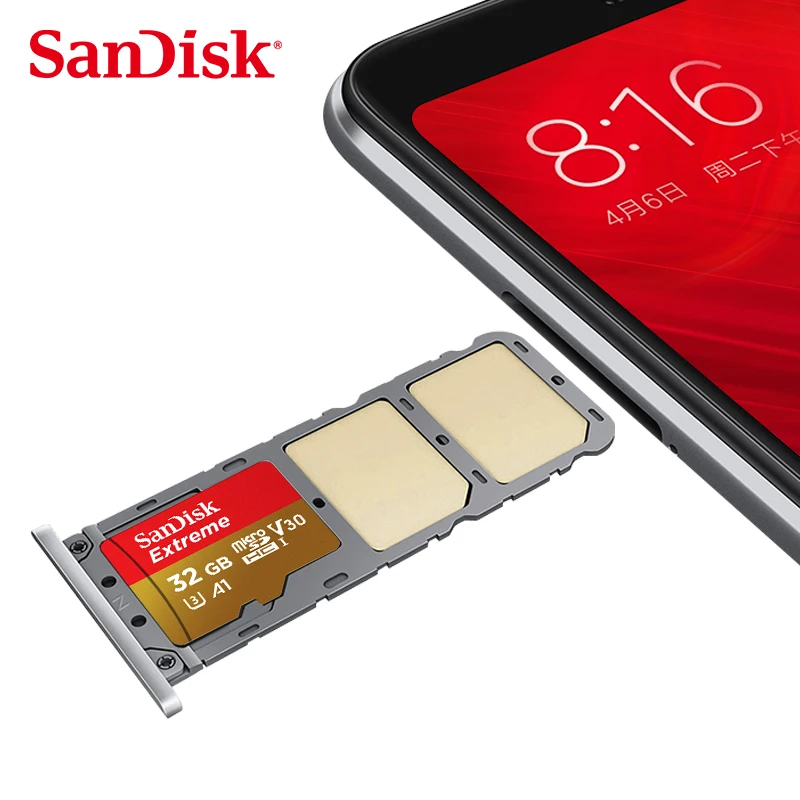Sandisk Экстрим Micro SD карта 64 Гб профессиональная карта памяти 32 Гб U3 V30 флэш-карта A1 SDHC A2 SDXC TF карта для 4K HD видео