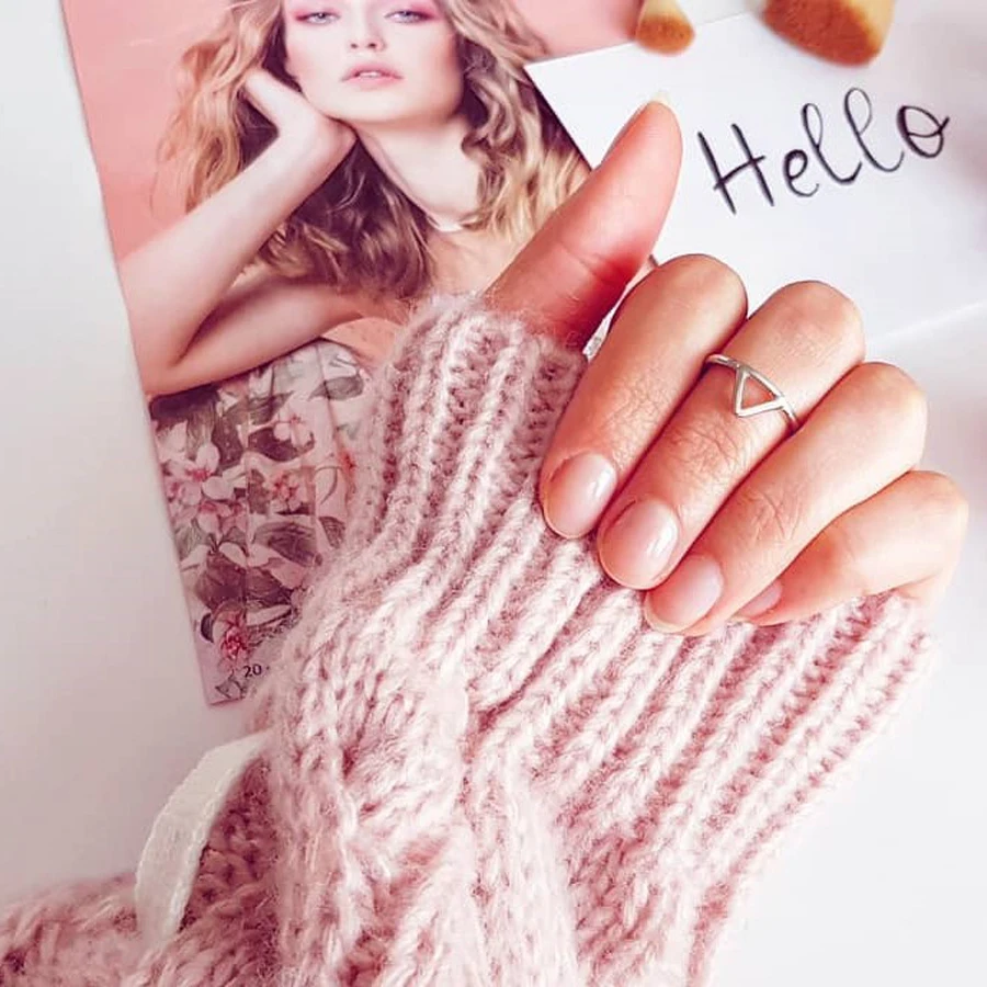 925 пробы серебряные кольца для женщин треугольная корона минималистичное