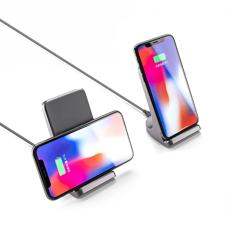 Xiaomi QI Беспроводное зарядное устройство Быстрая зарядка Вертикальная usb type-C для