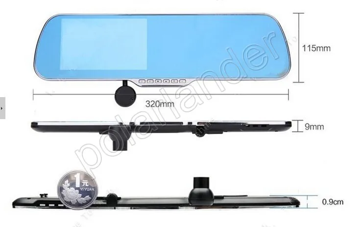 Видеорегистратор в зеркало заднего вида 5 0 дюйма Android 4 FULL HD 1080P GPS FM Wi-Fi | Автомобили