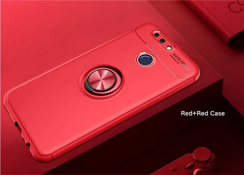 Huawei Honor V9/вид 9 чехол Honor 8 Pro Чехол 5,7 дюймов QAZ Мэгги противоударный мягкий бампер металлическое кольцо-держатель кронштейн Funda