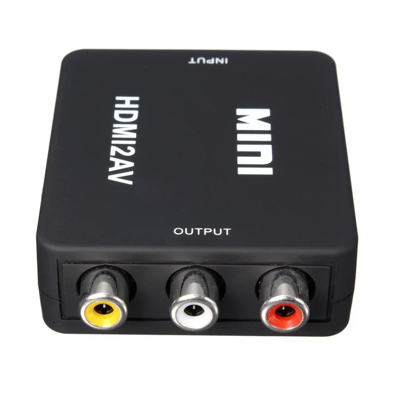 ABHU MINI HDMI к 3RCA CVBS композитный видео AV конвертер адаптер ТВ VHS VCR DVD черный|Кабели HDMI| |