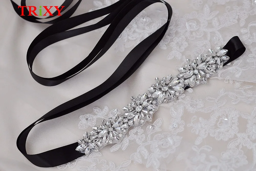 TRiXY S239 Для женщин Роскошные свадебные аксессуары со стразами Свадебные ремни