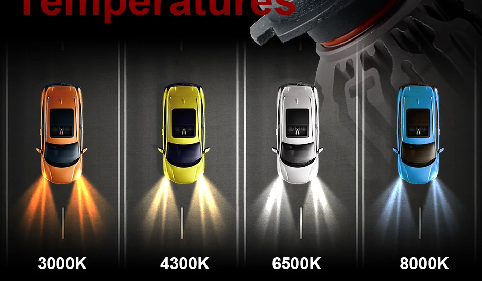Передняя Светодиодная лампа CARLitek h 11 h11 h8 h9 linterna cabeza led 3000K 4300K для автомобильных фар 6500K 8000K luces para auto