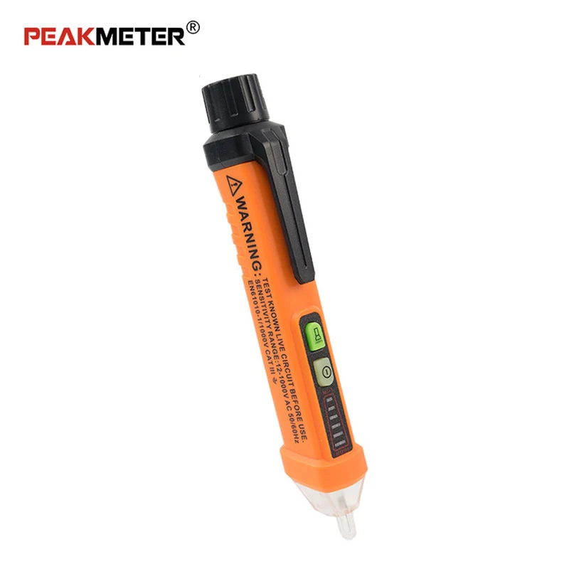 PEAKMETER PM8908C Бесконтактный детекторы напряжения переменного тока Тесты er метр 12 V-1000 V стиль пера вольт электрический Тесты