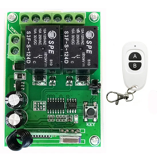 Релейный беспроводной переключатель радиорелейный приемник с белыми клавишами