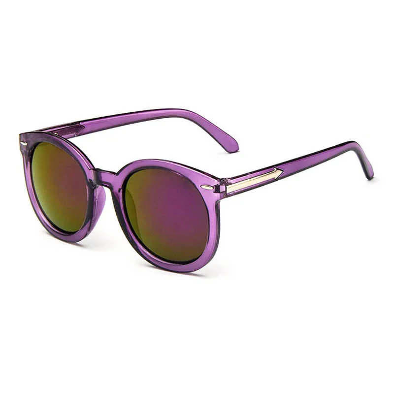 Специальная цена корейские женские солнцезащитные очки зеркальные пластиковые