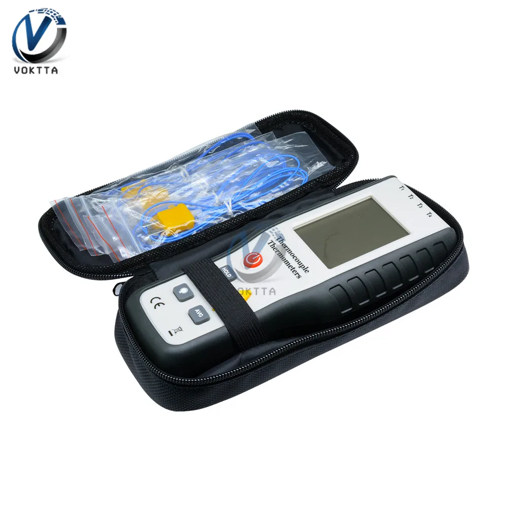 Цифровой термометр с ЖК дисплеем 4 канальный датчик температуры|Приборы для