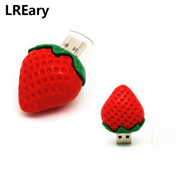 Флешка с фруктами, USB флеш-накопитель, 4 ГБ, 8 ГБ, 16 ГБ, 32 ГБ, 64 ГБ, мультяшная USB флешка с бананом, карта памяти арбуз, флэш-диск, авокадо/вишня