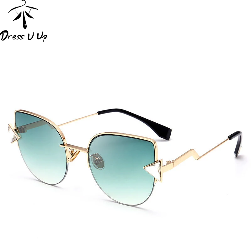 Очки солнцезащитные женские в стиле кошачий глаз с градиентом|oculos de sol feminino|vintage