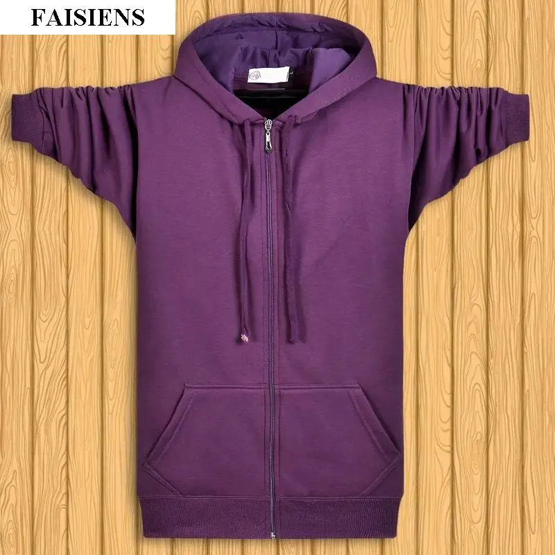 FAISIENS 8XL дешевая Большая распродажа мужской свитер с капюшоном черный плюс