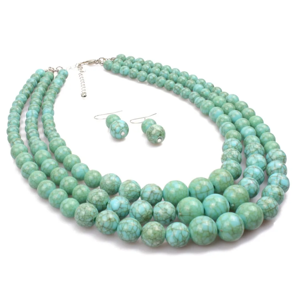 SoAyle модные богемные этнические ювелирные бусы Halsband Amazonite камни Натуральный Druzy