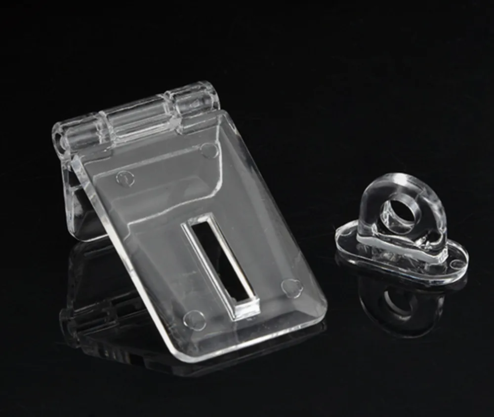 

5PCS Clear Acrylic Lock Hasp Buckle Transparent Hinge Hasps
