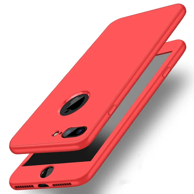 360 градусов Мягкий силиконовый чехол ТПУ для iPhone SE 6s 7 8 Plus XR Полный Чехол X 6 plus