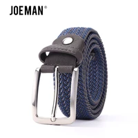 mixed color lastic stretch belt braided knitted stretch belts elastic belt men woven ewith covered buckle1 38 wide high qualit