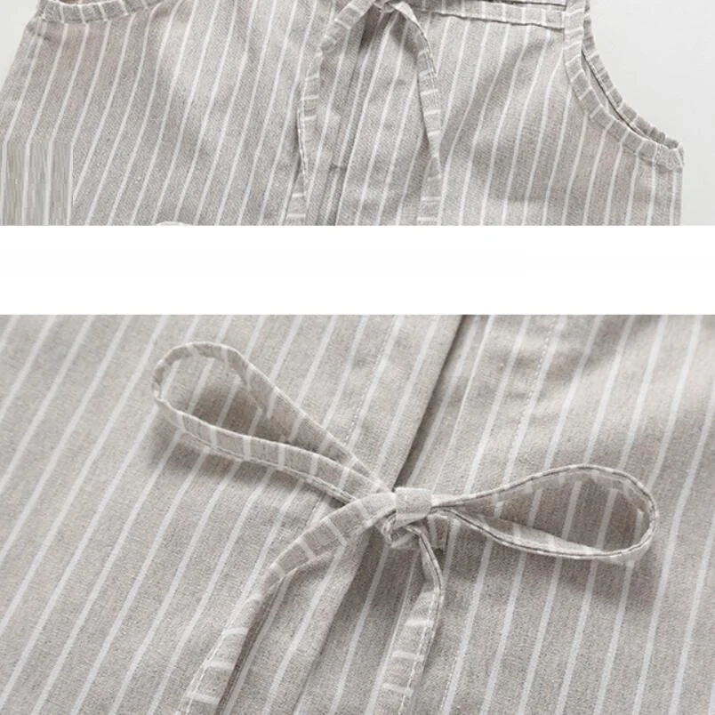 Комплект летней пляжной одежды для девочек топ и штаны в полоску малышей