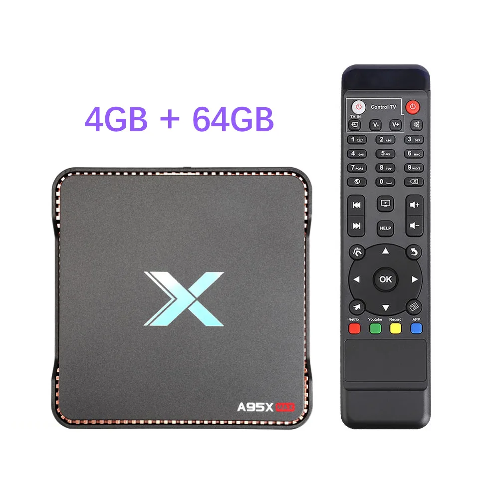 4G 64G Запись видео Android 8,1 tv Box A95X Макс 4 Гб 64 Гб Amlogic S905X2 четырехъядерный двойной Wifi BT4.2 1000M H.265 4K 60pfs X2 телеприставка - Цвет: 4G 64G