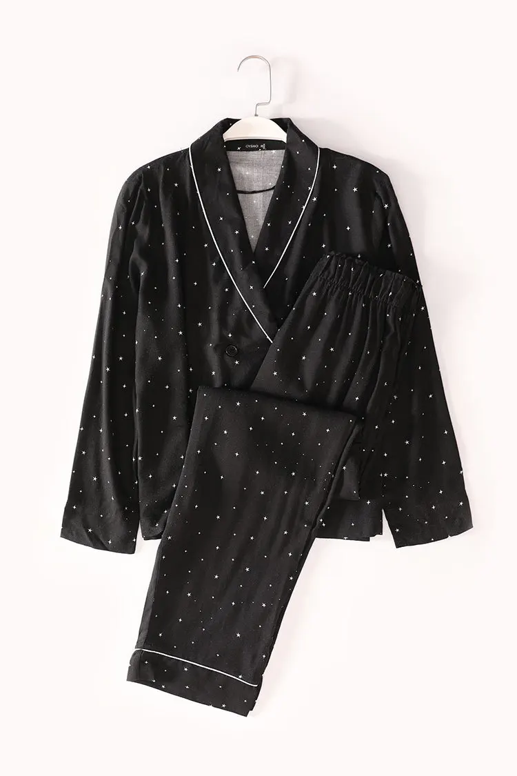 Хлопковая пижама, пижамный комплект для женщин, длинный комплект, shein, Пижама, женская одежда, pjs