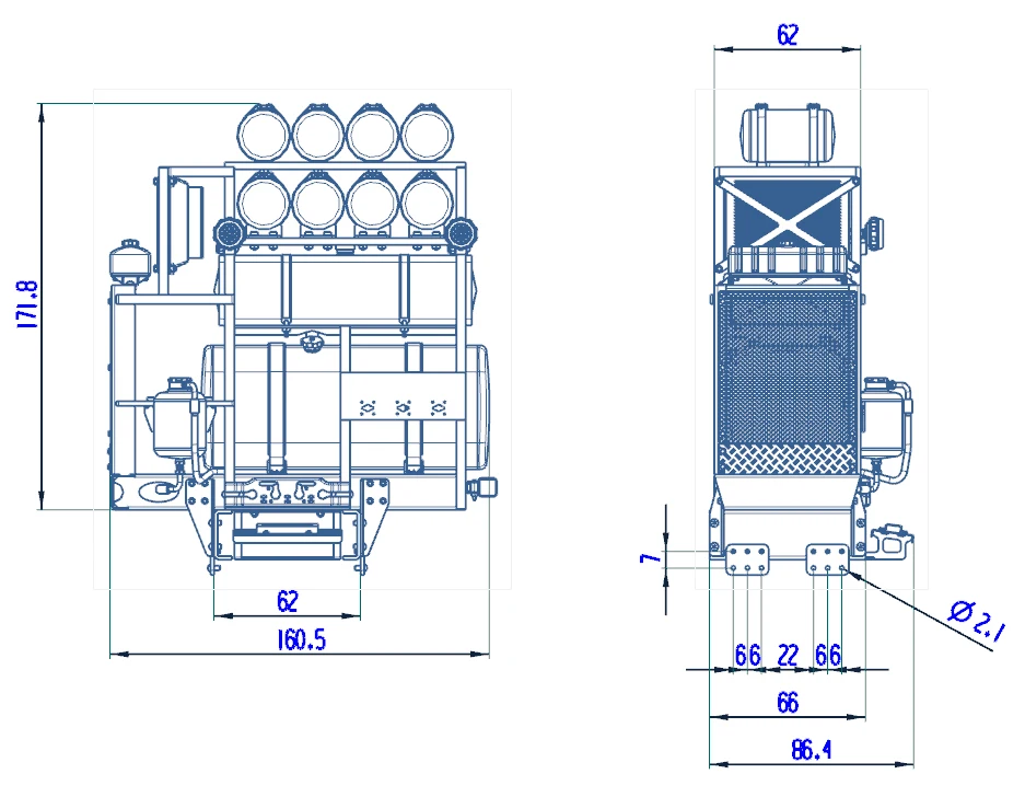 1/14 грузовик Scania оборудование стойка G-6106 Tamiya трактор DIY полностью металлические