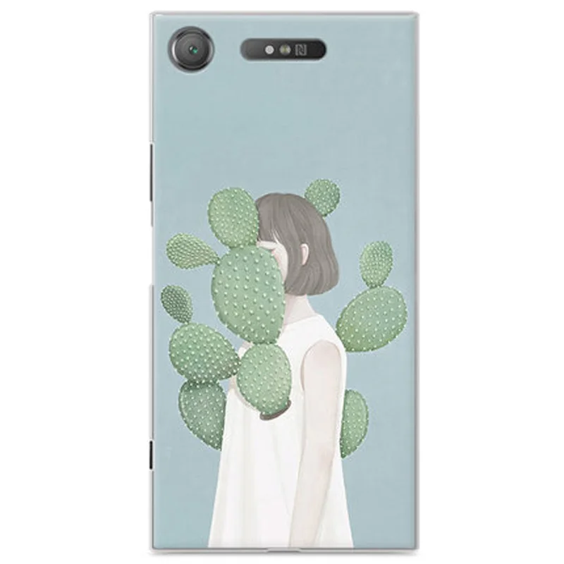 Чехол для Sony Xperia XZ1 мягкий силиконовый чехол телефона с цветами девочек G8342