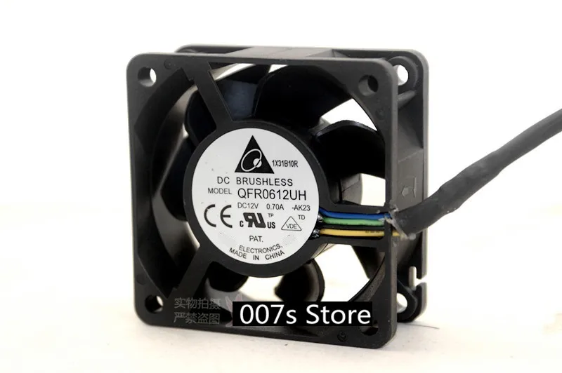 Новый вентилятор охлаждения радиатора для DELTA 6025 DC 12V0.70A QFR0612UH 60*60*25 мм 4 контактный