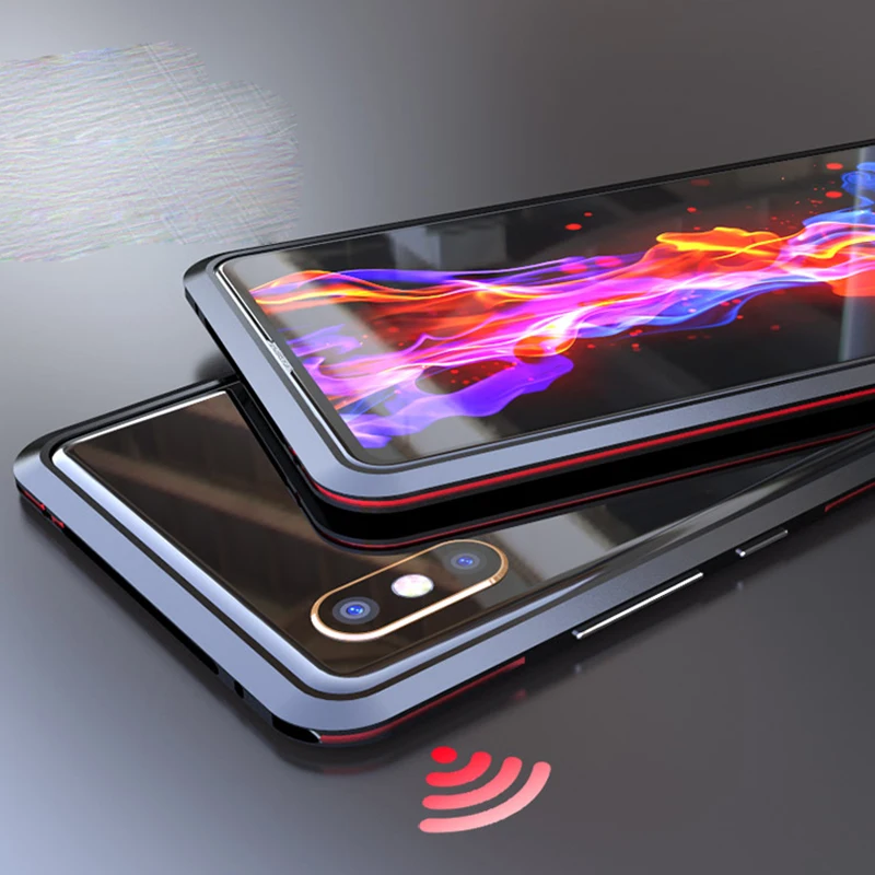 Ударопрочный чехол LUPHIE для Xiaomi Mi Mix 2S два цвета Алюминиевый металлический бампер |