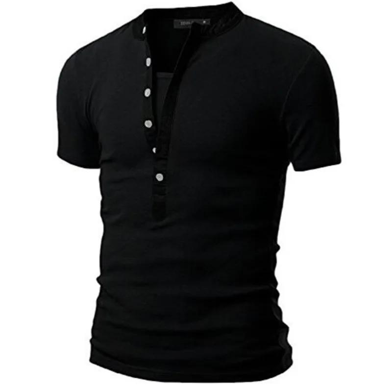 Мужская модная футболка с коротким рукавом и воротником одежда футболки мужские