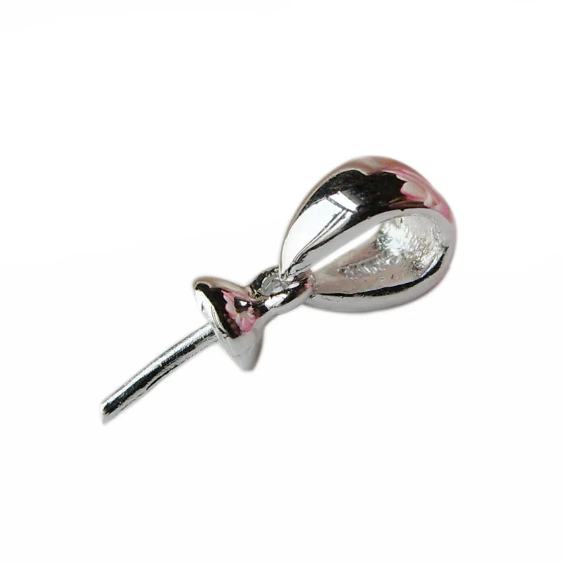 Подвеска из серебра 925 пробы соединитель Бейл зажим с чашкой и подвеской для