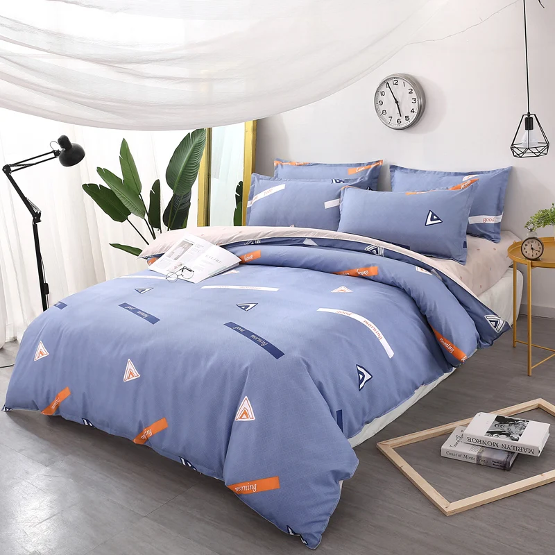 Постельное белье простое постельное 3d с геометрическим рисунком из мягкого