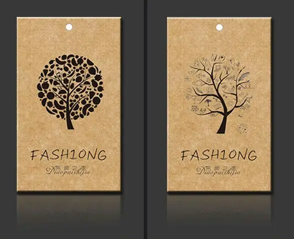 Бирки из крафт-бумаги печать на заказ подвесная бирка для одежды ценников