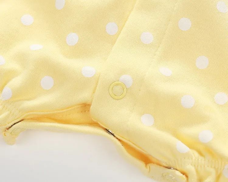 Детский хлопковый комбинезон с коротким рукавом и мультяшным принтом|infant jumpsuit|baby