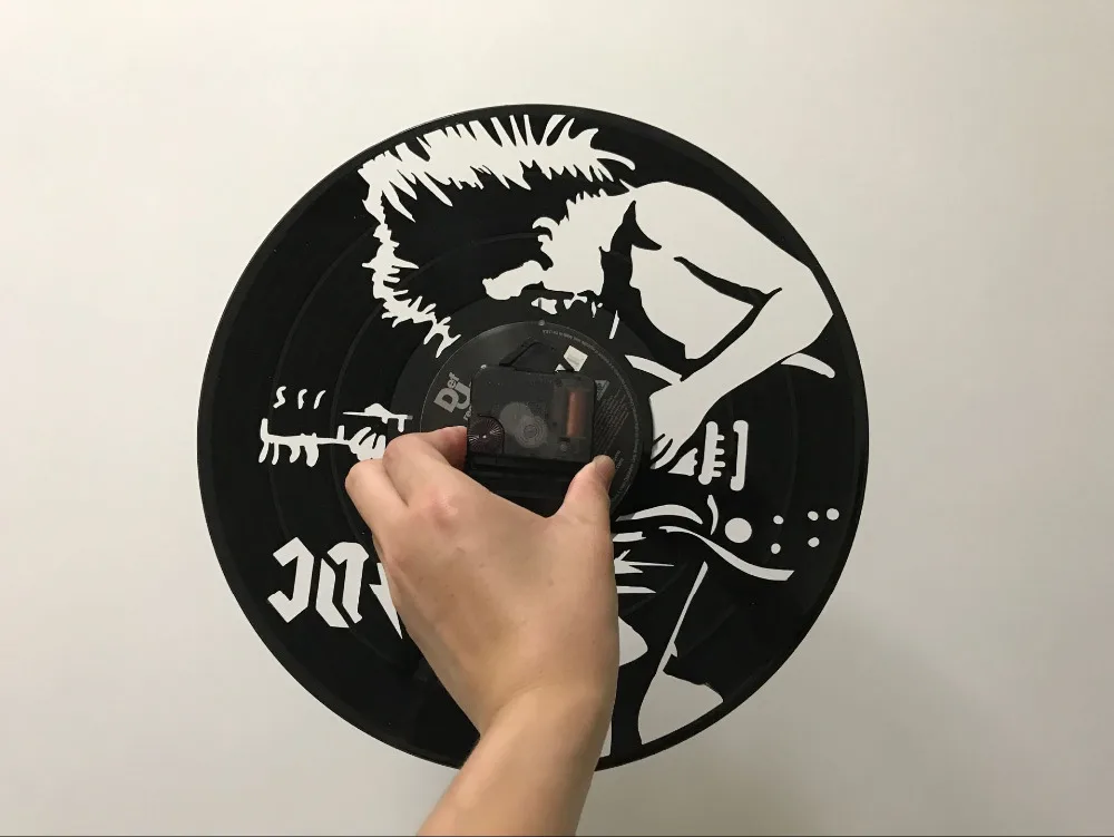 ACDC виниловые настенные часы Книги по искусству подарок номер Современный дом запись Винтаж украшения