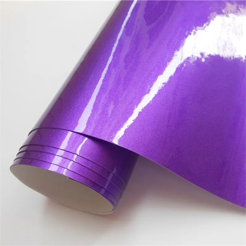 Purple Высоко глянцевые конфеты розовый Виниловая пленка для обертывания фольги стикер автомобиля Наклейка МОТОР компьютерная мебель Авто Графический автомобиль обертывание s - Название цвета: Purple