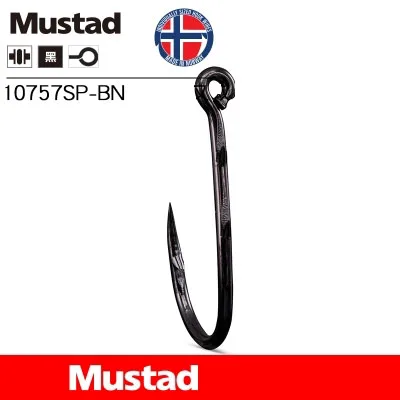 Mustad рыбалка крючки станок и 10757SP-BN двойная колючая крючок Рыбалка снасти Pesca 1 #7 #