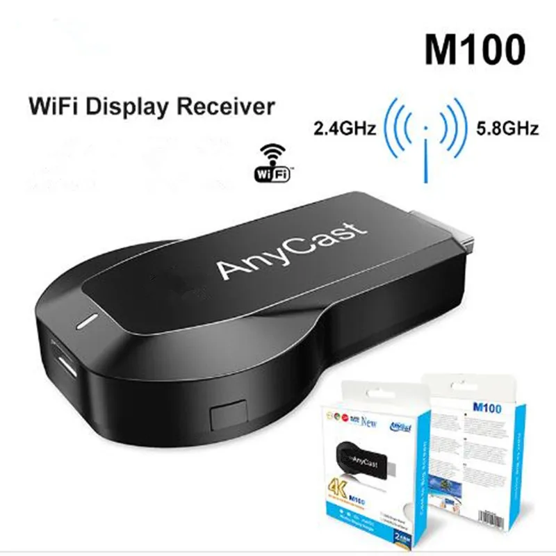 Беспроводной ТВ приемник AnyCast M100 2 4 ГГц двухъядерный 4K|SmartTV-стики и тюнеры| |