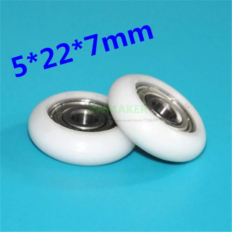 SWMAKER 5*22*7 мм черный/синий/белый R Тип литья под давлением дверной и оконный ролик