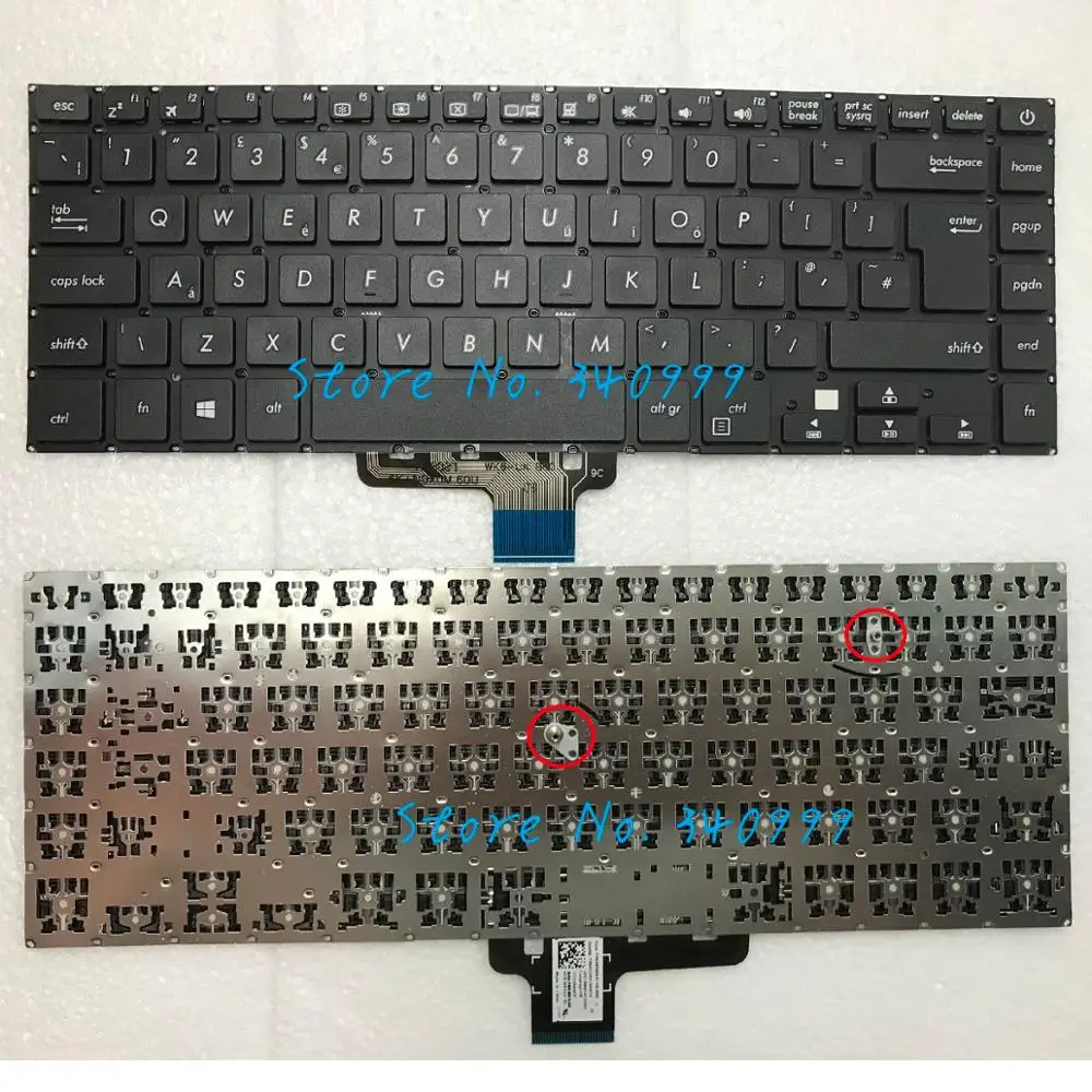 Клавиатура для ASUS VivoBook S15 S510UA S510UN S510UQ S510UR S510U UK505B без рамки