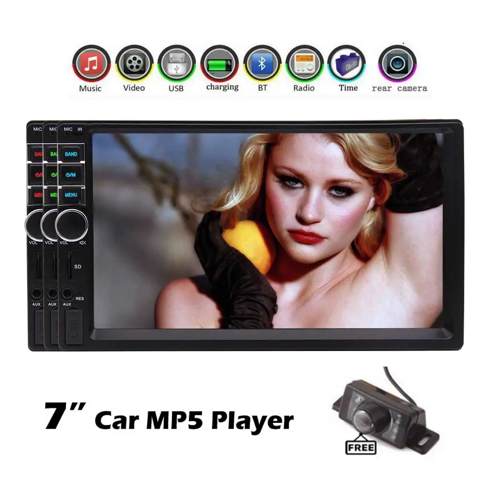 Универсальный Автомагнитола 2 DIN без DVD CD USB FM радио сенсорный экран стерео