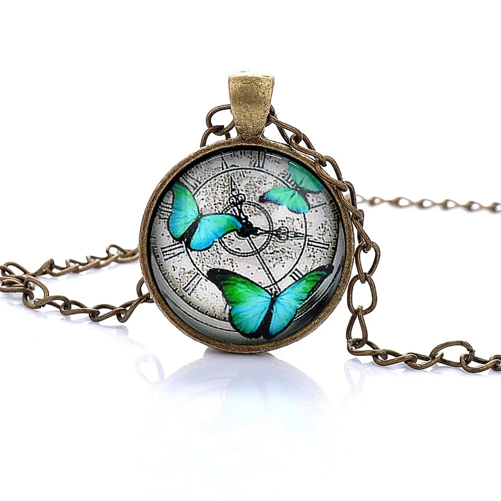 Lureme простая стильная винтажная бронзовая цепочка с изображением бабочки и