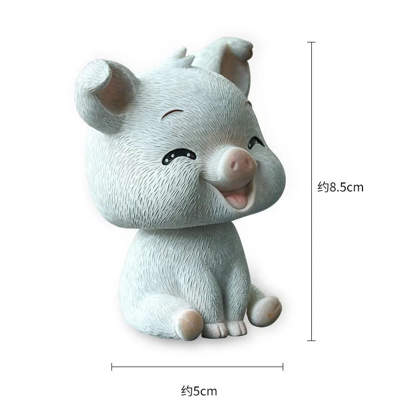 

2019Creative Simulation Piggy Shaking Car Decoration Car Decoration Home Shaking Head Doll Decoration Fashion Gifts