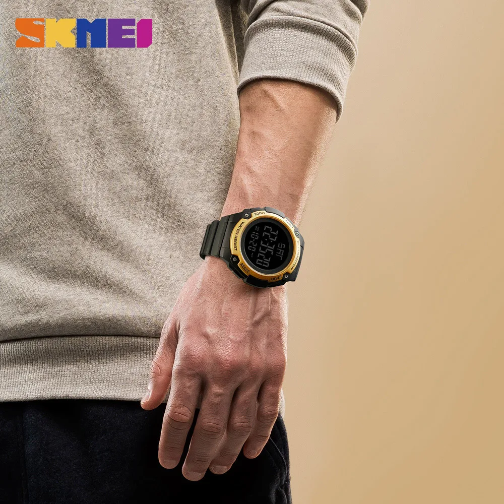 SKMEI Для мужчин WatchesTopBrand LuxuryWaterproof Подсветка TimedRunning секунд модные уличные