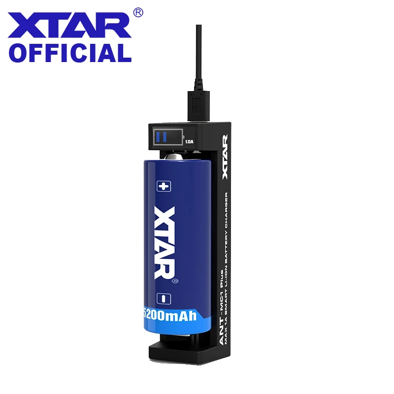 XTAR Портативный Зарядное устройство MC1 плюс USB для Перезаряжаемые 3 7 V литий ионные
